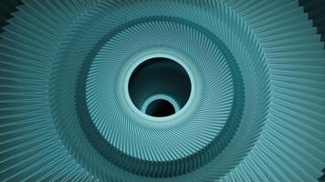 Abstract art monochromatic animation of concentric circles looking like an eye. Design. Blue pulsate in a wavy way. video
