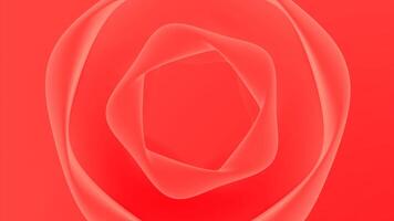 Moving ring curves. Design. Slow moving rings with soothing effect. 3d curves circles move on colored background video