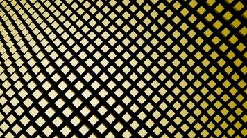Square abstract background animation. Design. Moving surface with golden background crossed by narrow black lines creating effect of grid. video