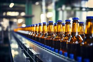 Factory of modern production of beer photo