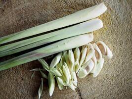 lemon grass and oil spa herb great healthy food and relax aroma photo