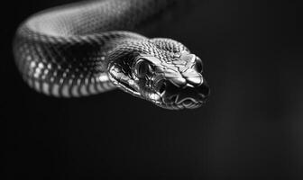 Snake and angular shapes monochrome background photo