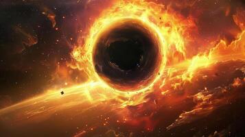 Solar System - Sun and galaxy in space. photo