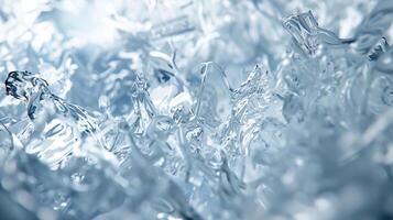 A close up of a bunch of ice crystals on the ground, AI photo