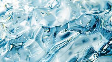 A close up of a blue liquid that is flowing, AI photo