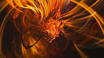 A close up of a firework with flames and smoke, AI photo