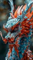 A close up of a sculpture made out of paper and glue, AI photo