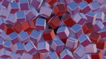 Simplified blockchain depicted through stylized geometric shapes, offering a modern and abstract representation of video