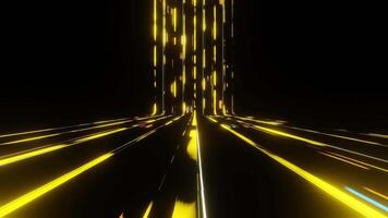 Waves of dynamic waveforms with effects, creating a visually rhythmic video