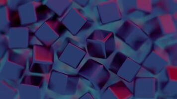 Simplified blockchain depicted through stylized geometric shapes, offering a modern and abstract representation of video