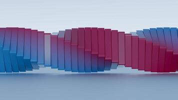 Simplified blockchain depicted through stylized geometric shapes, offering a modern and abstract representation of decentral video