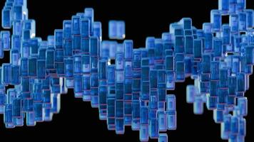 A visual depiction of data being organized and categorized into structured formats, underscoring the video
