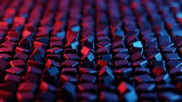Simplified blockchain depicted through stylized geometric shapes, offering a modern and abstract representation of video