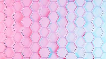Simplified blockchain depicted through stylized geometric shapes, offering a modern and abstract representation of decentral video