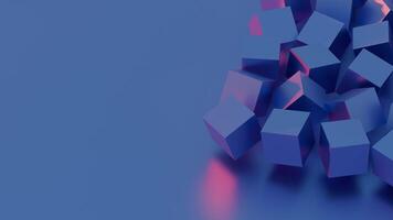 Simplified blockchain depicted through stylized geometric shapes, offering a modern and abstract representation of video