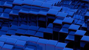 Simplified blockchain depicted through stylized geometric shapes, offering a modern and abstract representation of video