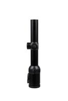 Modern sniper scope on a white back. Optical device for aiming and shooting at long distances. photo