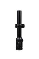 Modern sniper scope on a white back. Optical device for aiming and shooting at long distances. photo