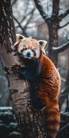 Relaxed Red Panda Resting photo
