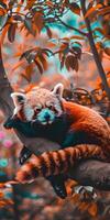 Relaxed Red Panda Resting photo