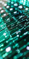 Binary Code Laptop Display photo