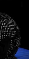 Binary Code Globe Hologram photo