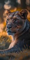 Savannah Lioness Relaxing photo