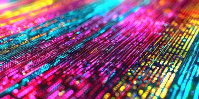 Neon Binary Code Glow photo