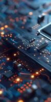 Glowing Circuit Board Smartphone photo
