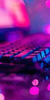 Backlit Computer Keyboard photo