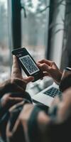 Using Smartphone QR Code photo