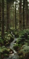 Tranquil Woods and Stream photo