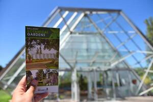 Ballarat, Victoria, Australia. - 9 January 2024 - The brochure guide booklet of The Robert Clark Conservatory is One of Australia most significant cool climate gardens at Botanical Garden. photo