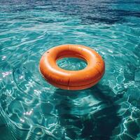 kid floatie in the pool. photo