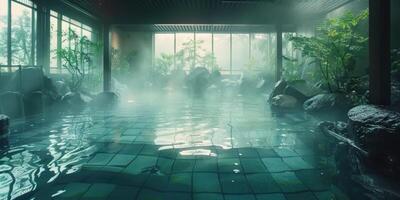 Japanese hot spring resort. photo