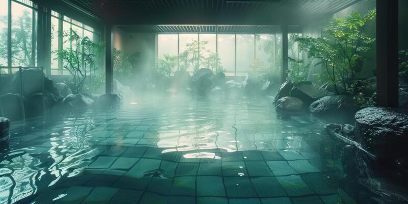 Japanese hot spring resort.