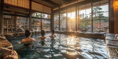 Japanese hot spring resort. photo