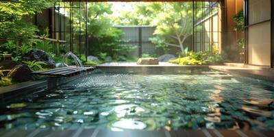 Japanese hot spring resort. photo