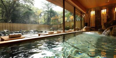 Japanese hot spring resort. photo