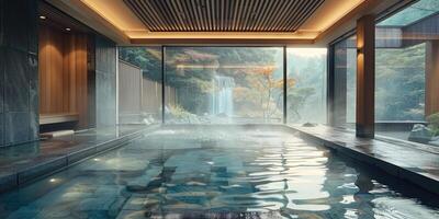 Japanese hot spring resort. photo