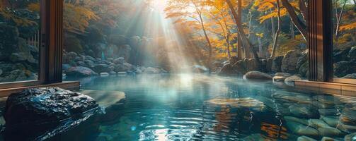 Japanese hot spring resort. photo