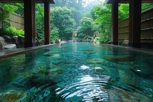 Japanese hot spring resort. photo