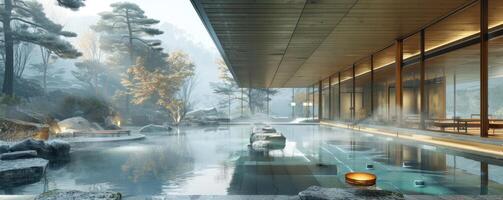 Japanese hot spring resort. photo