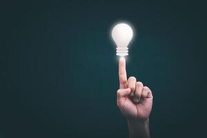 Individuals use creative ideas after being inspired by searching for information on the internet, ideas, management, and digital transformation. internet of things, big data, big data, data search photo