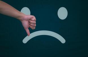 customer service Most unsatisfactory business rating experience satisfaction survey concept Users rate service experience on online applications. online marketing and business processes photo