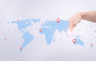 Connectivity, communication, and financial exchange with global network cloud data internet technology. Using wireless data with high-speed technology for economic and scientific development photo
