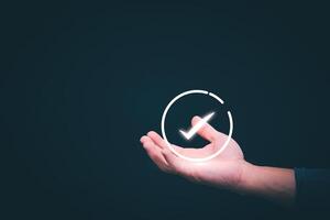 Customer services best excellent business rating experience. Satisfaction survey concept. user gives ratings to service experience on the online application, online marketing, and business processes. photo