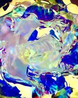 Close up multicolored colorful plastic material with shiny abstract texture isolated on vertical ratio background. photo
