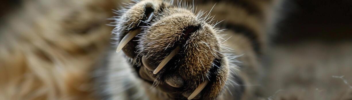 A close-up of a cat's paw in motion, such as reaching out to touch or play with an object photo