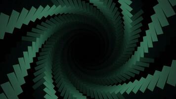A long corridor. Design. Large corridors with tints of green and purple colors in abstraction that continuously moves forward. video